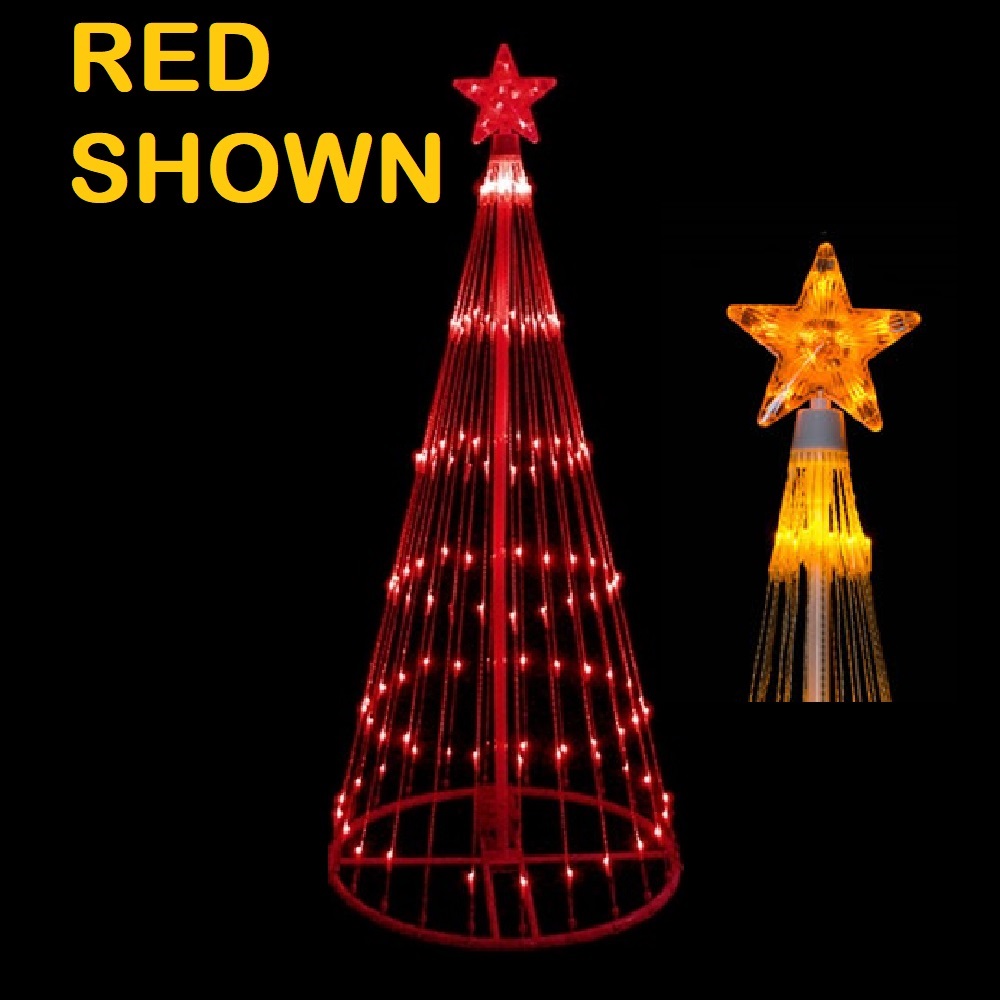 9 Foot Lighted Christmas Tree Decoration 344 LED Gold Lights