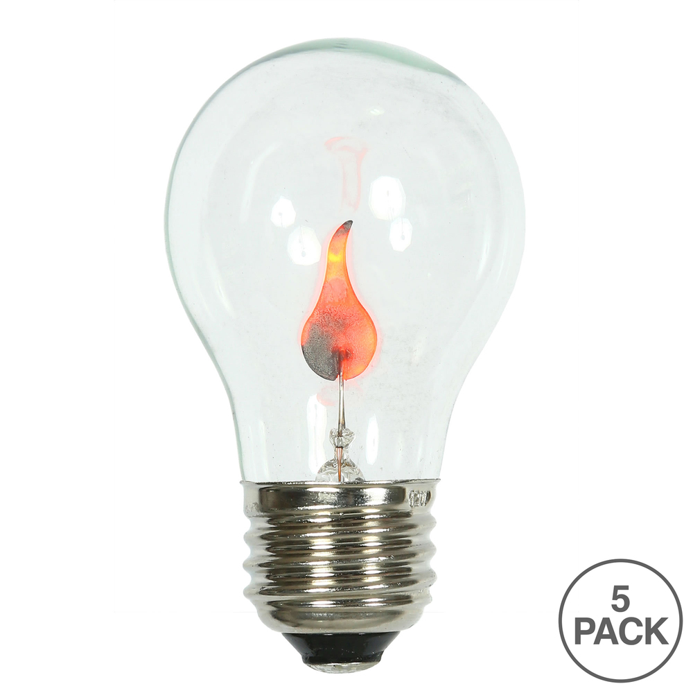 Christmastopia.com A19 Incandescent Clear Flicker Flame E26 Medium Base Retrofit Replacement Bulb