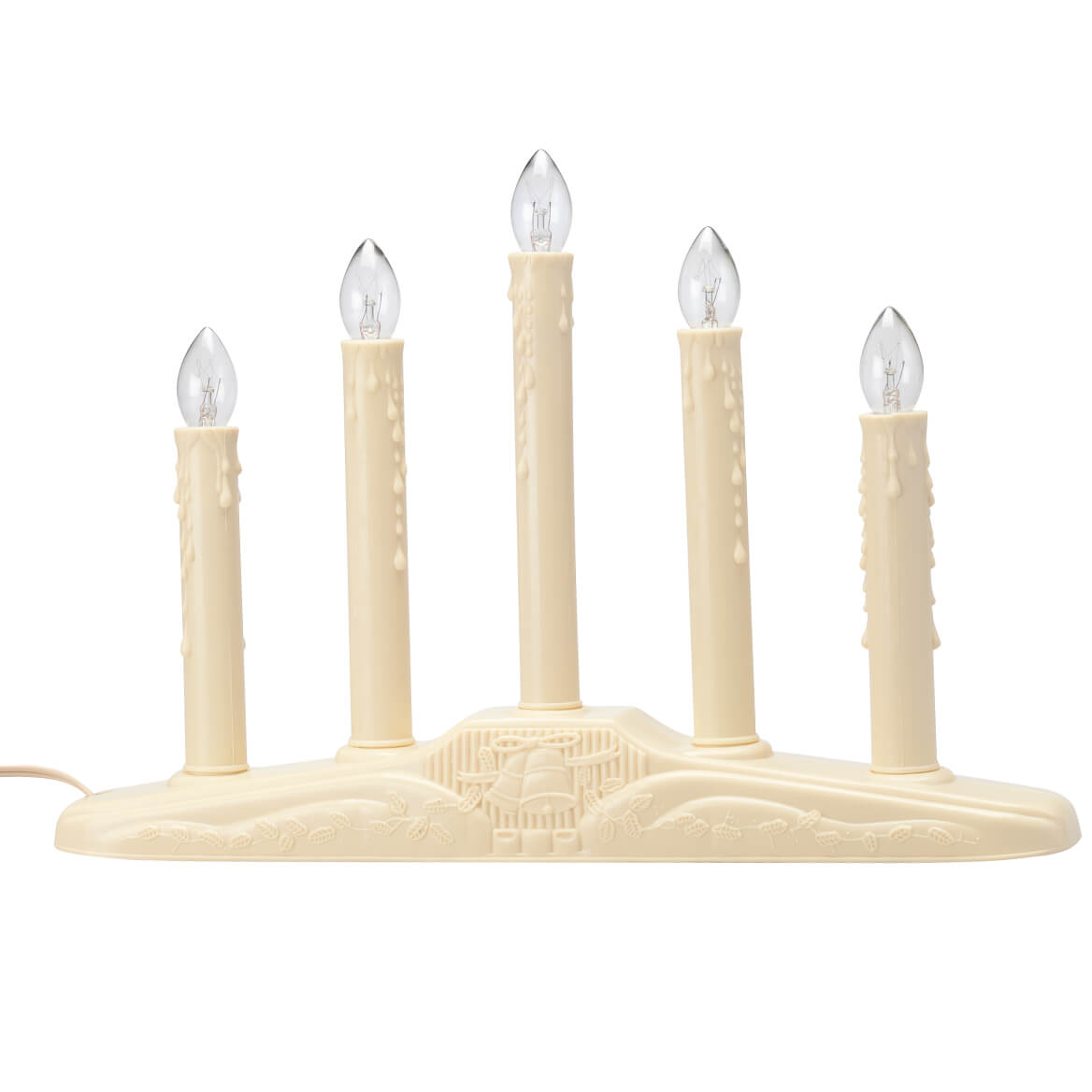 5 Ivory Candolier C7 Incandescent Clear Novelty Lights with Ivory Cord