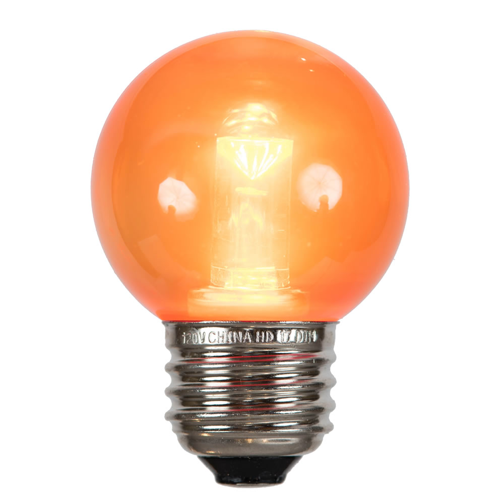 Christmastopia.com G50 Orange Tube LED E26 Bulb