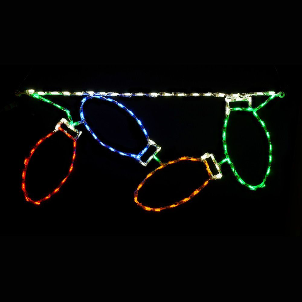 Bulb Linkable LED Lighted Outdoor Christmas Decoration Set Of 12