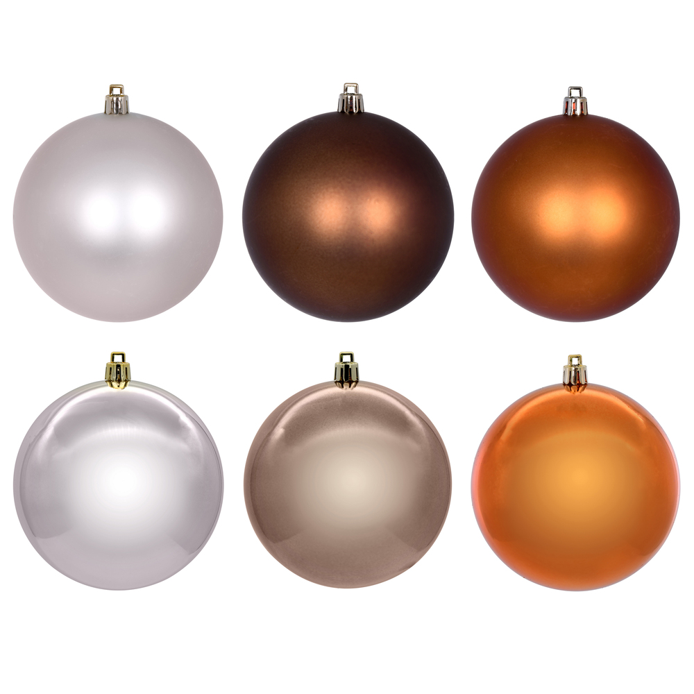 Christmastopia.com - 2.4 Inch Harvest Round Christmas Ball Ornament Shatterproof Assorted Finishes Set of 18