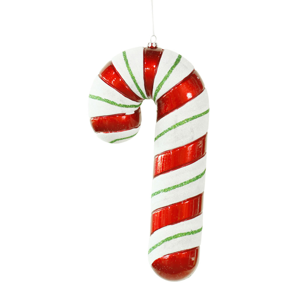 10 Inch Candy Cane Christmas Ornament Shatterproof