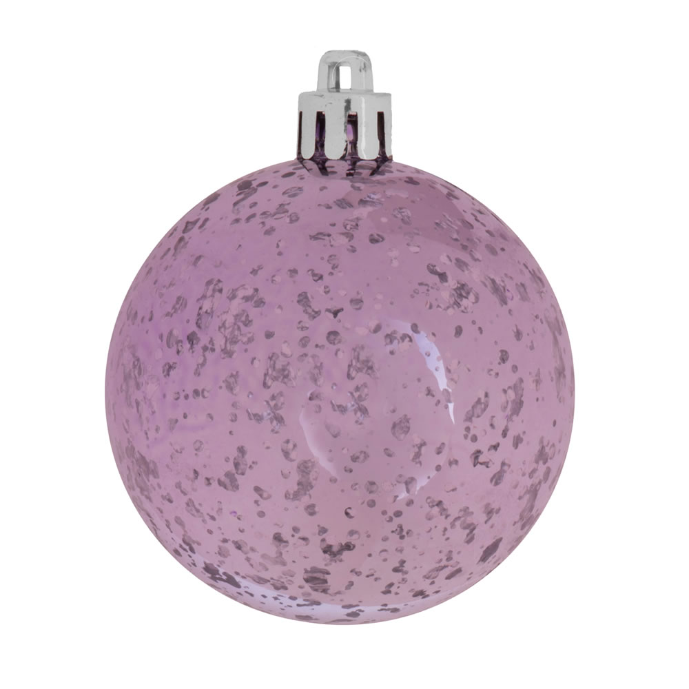 4 Inch Lavender Shiny Mercury Round Christmas Ball Ornament Shatterproof