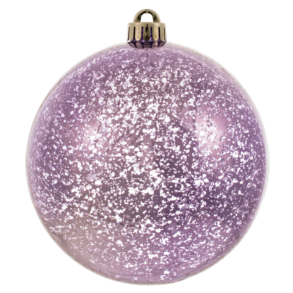 Christmastopia.com 6 Inch Lavender Shiny Mercury Christmas Ball Ornament - Set of 4
