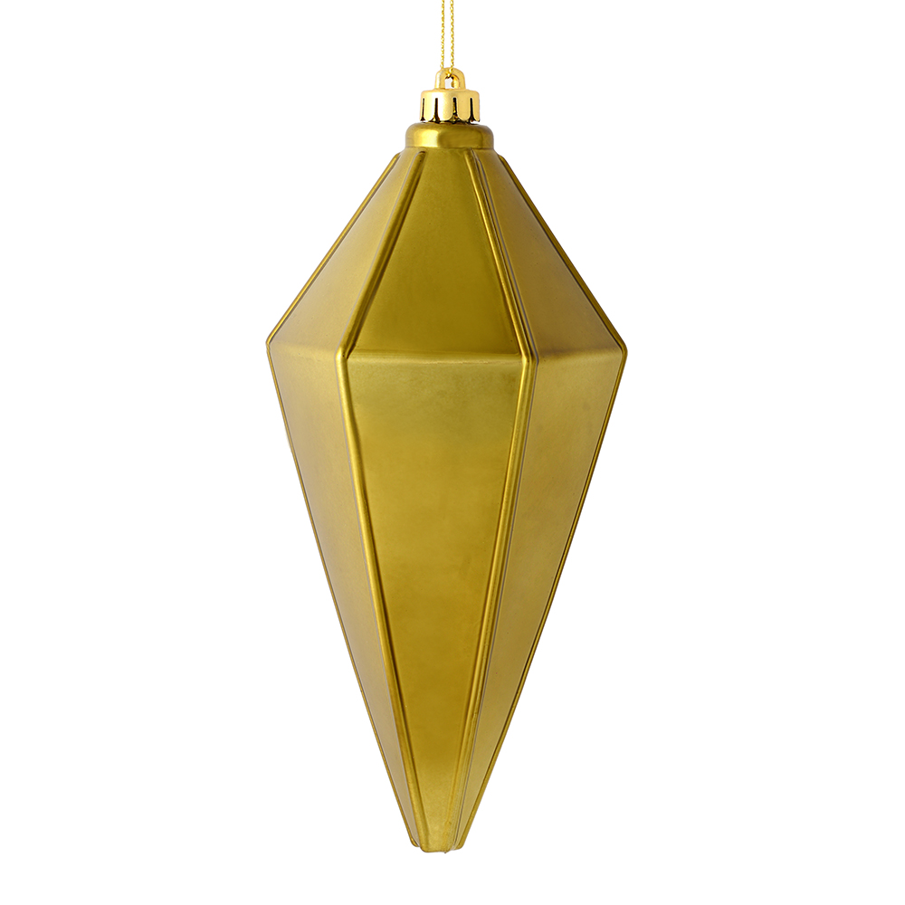 7 Inch Olive Shiny Lantern Christmas Ornament Shatterproof