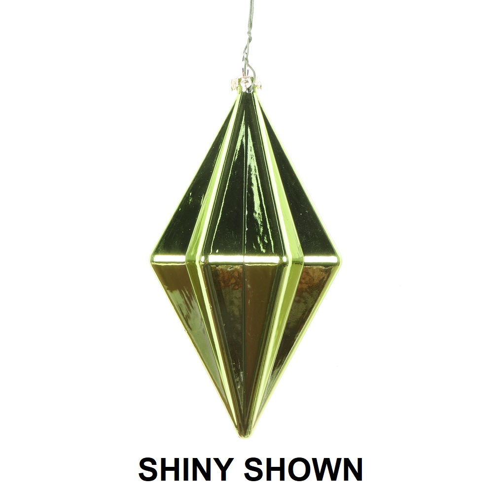 Christmastopia.com 5.5 Inch Celadon Matte Rhombus Christmas Finial Ornament Shatterproof