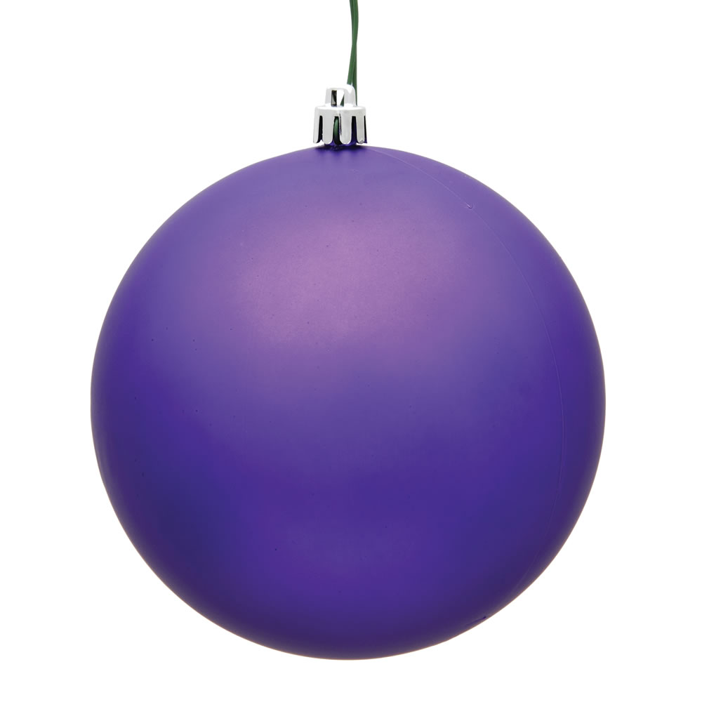 Christmastopia.com 2.4 Inch Purple Matte Finish Round Christmas Ball Ornament Shatterproof UV