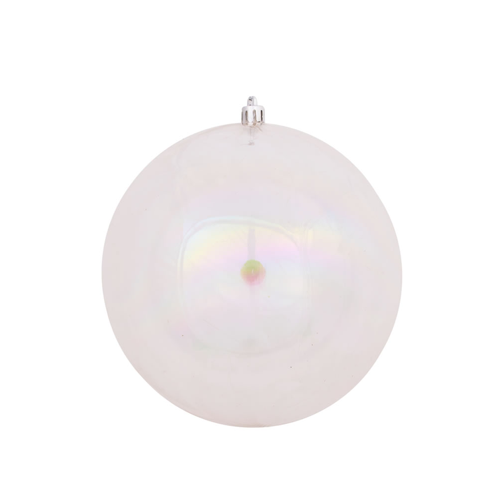 Christmastopia.com - 2.75 Inch Clear Iridescent Round Christmas Ball Ornament Shatterproof