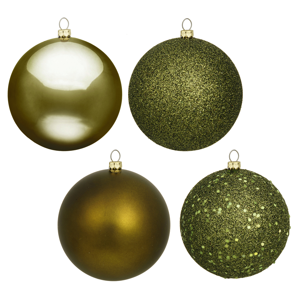 Christmastopia.com 4.75 Inch Olive Ornament Assorted Finishes Set Of 4