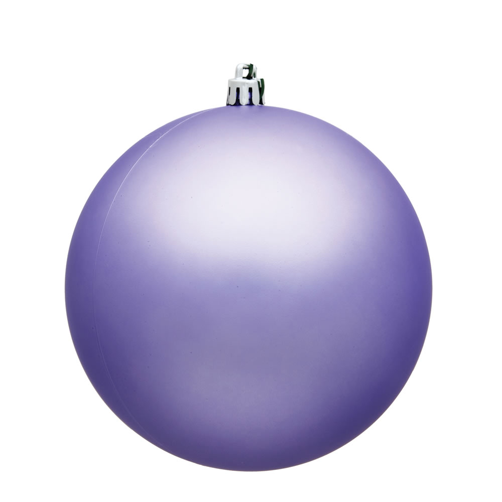 6 Inch Lavender Matte Round Christmas Ball Ornament Shatterproof UV