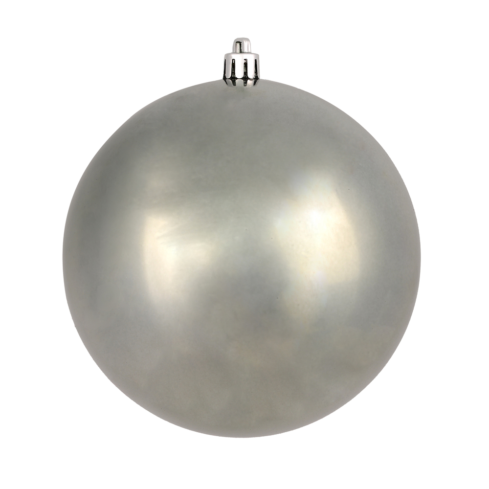12 Inch Limestone Shiny Christmas Ball Ornament with UV Drilled Cap