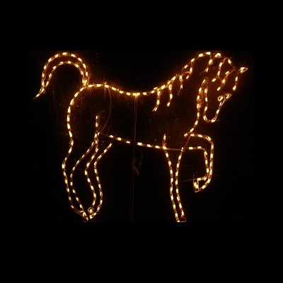 Christmastopia.com - ​​Lighted Outdoor Decorations - ​LED Lighted Animal Decorations - 
Fancy Horse LED Lighted Outdoor Lawn Decoration