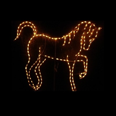 Christmastopia.com - ​​Lighted Outdoor Decorations - ​LED Lighted Animal Decorations - 
Fancy Horse LED Lighted Outdoor Lawn Decoration