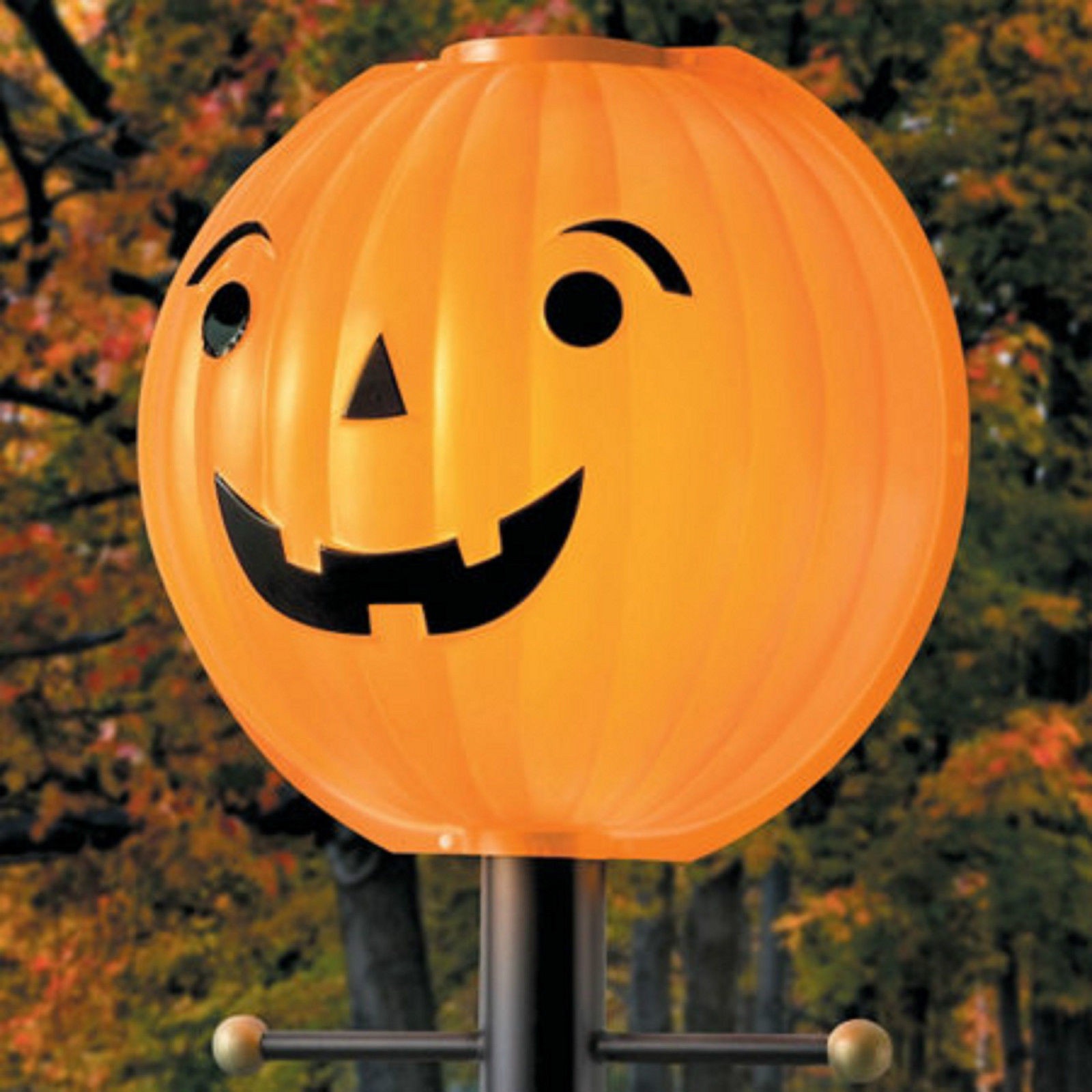 Christmastopia.com Pumpkin LampLighter Lamp Post Light Cover Outdoor Halloween Decoration