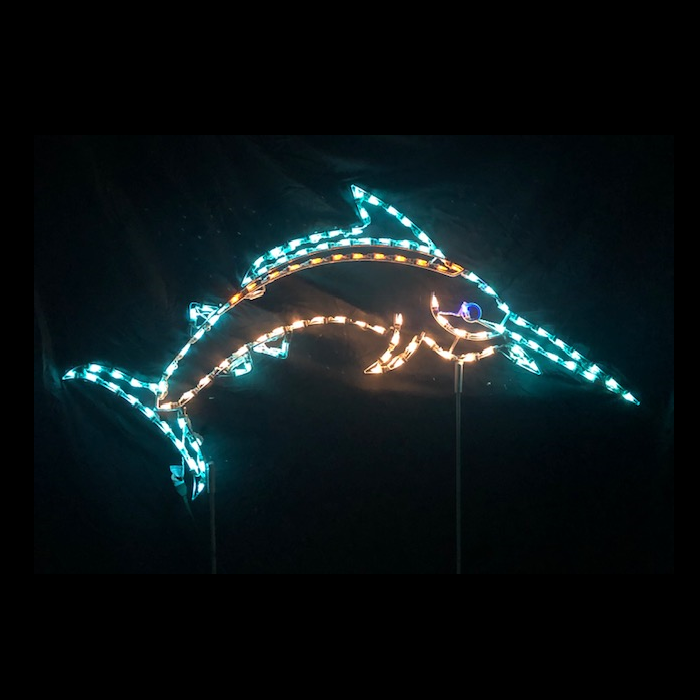 Marlin LED Lighted Outdoor Nautical Decoration