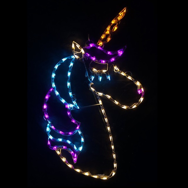 Christmastopia.com - Unicorn Hanging LED Lighted Outdoor Spring Decoration