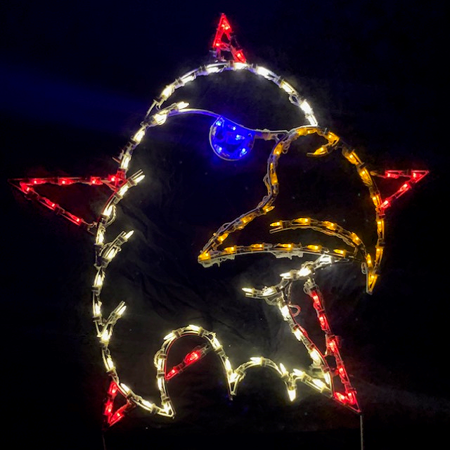 Lighted American Eagle Decoration is a Exhibition of Patriotism For Your Home or Business Lighted American Eagle Decoration is a Exhibition of Patriotism For Your Home or Business