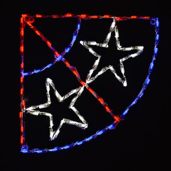 Christmastopia.com - Independence Day Bunting LED Lighted Outdoor Hanging Decoration
