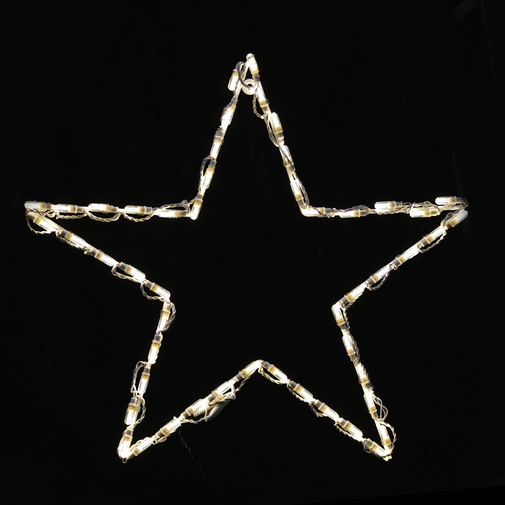 Star Warm White LED Lighted Outdoor Yard Decoration Set of 2