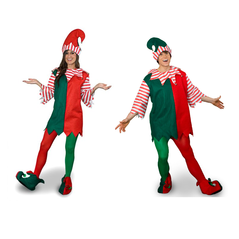 Christmastopia.com - Unisex Holly Jolly Elf Costume