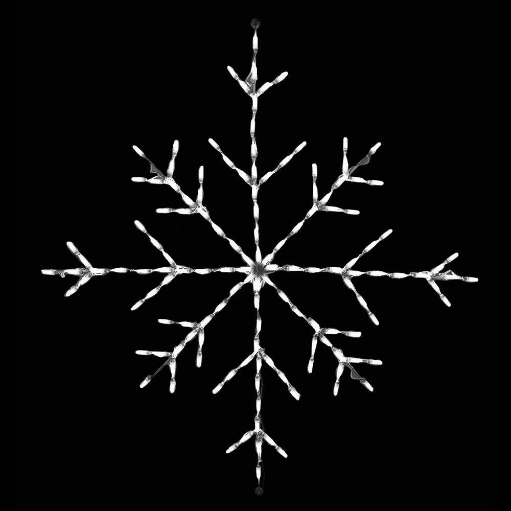 36 Inch Snowflake White LED Lighted Christmas Decoration Set Of 3