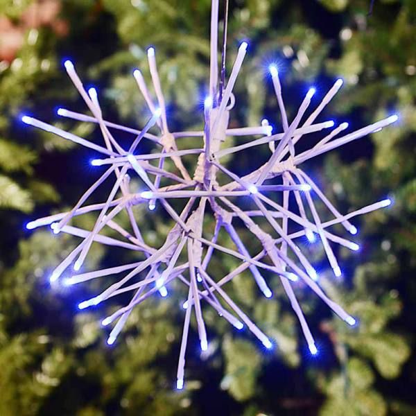 12 Inch Light Burst Blue Color LED Lighted Christmas Decoration