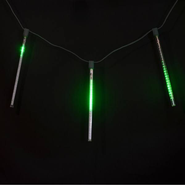30 Centimeter Green Meteor Light LED Lighted Christmas Outdoor Decoration Set Of 6