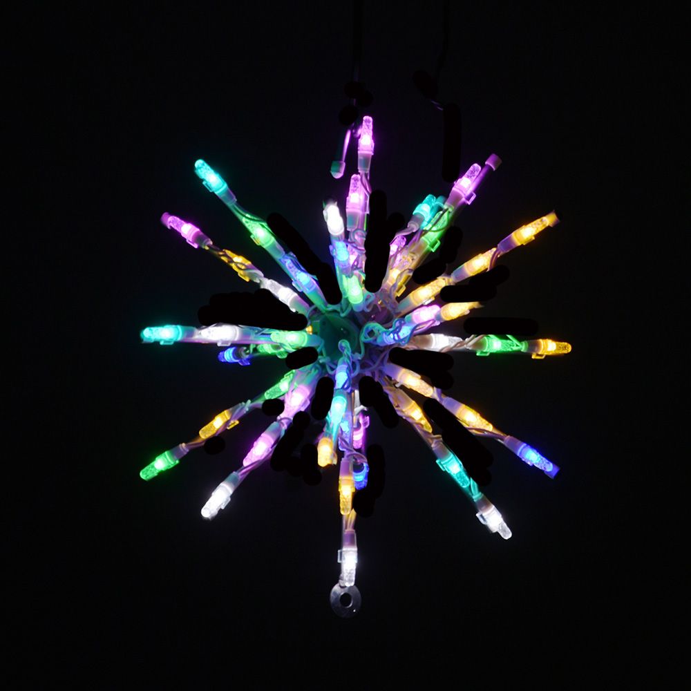 12 Inch Starburst RGB Color Change LED Lighted Christmas Decoration Set Of 3