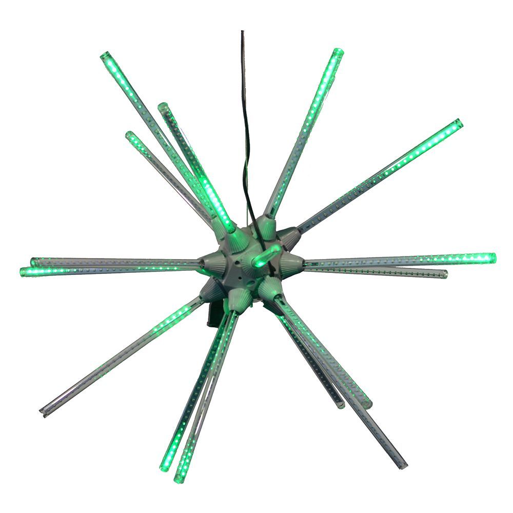 24 Inch Animated Starburst Green LED Lighted Outdoor Christmas Decoration