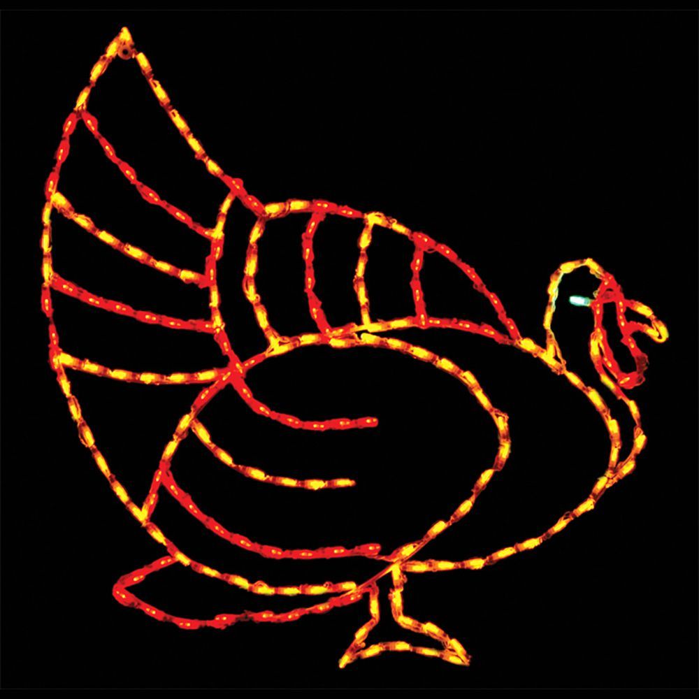 Turkey LED Lighted Outdoor Thanksgiving Decoration
