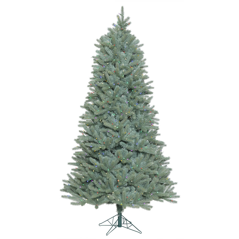 Christmastopia.com - 12 Foot Colorado Blue Spruce Slim Artificial Christmas Tree 2000 DuraLit LED Multi Color Italian Mini Lights