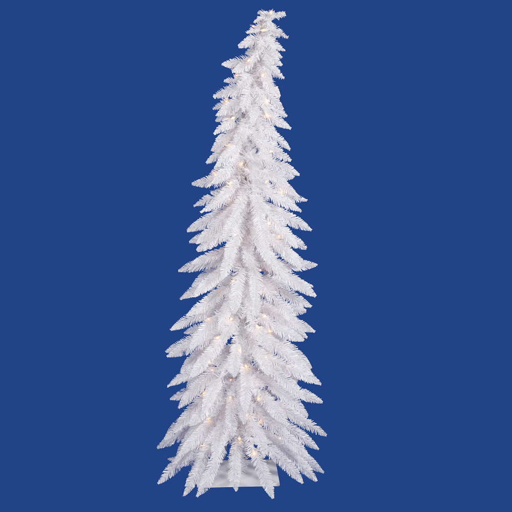 Christmastopia.com 4 Foot White Whimsical Artificial Christmas Tree 70 DuraLit Incandescent Clear Mini Lights