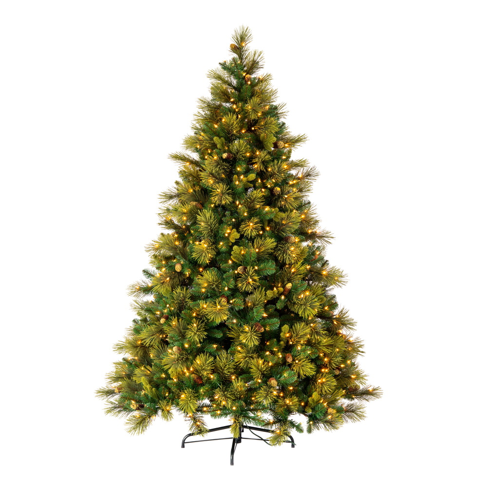 Christmastopia.com 7.5 Foot Emerald Mixed Fir Artificial Christmas Tree DuraLit Incandescent Clear Mini Lights