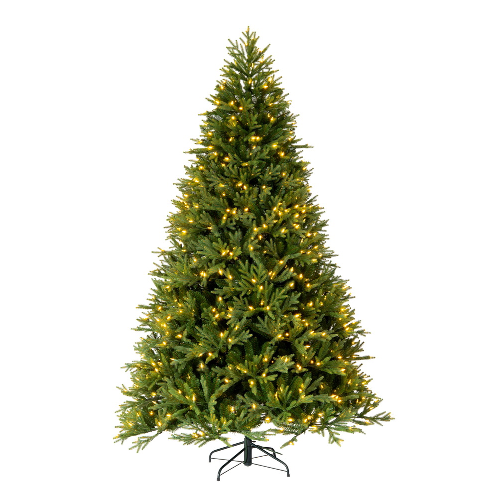 6.5 Foot Tiffany Fraser Fir Artificial Christmas Tree 500 DuraLit Incandescent Clear Mini Lights