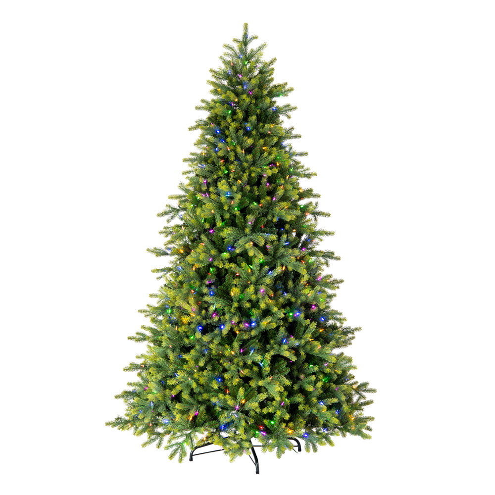 9 Foot Jersey Fraser Fir Artificial Christmas Tree DuraLit LED Multi - Color Coaxial Connect Mini Lights
