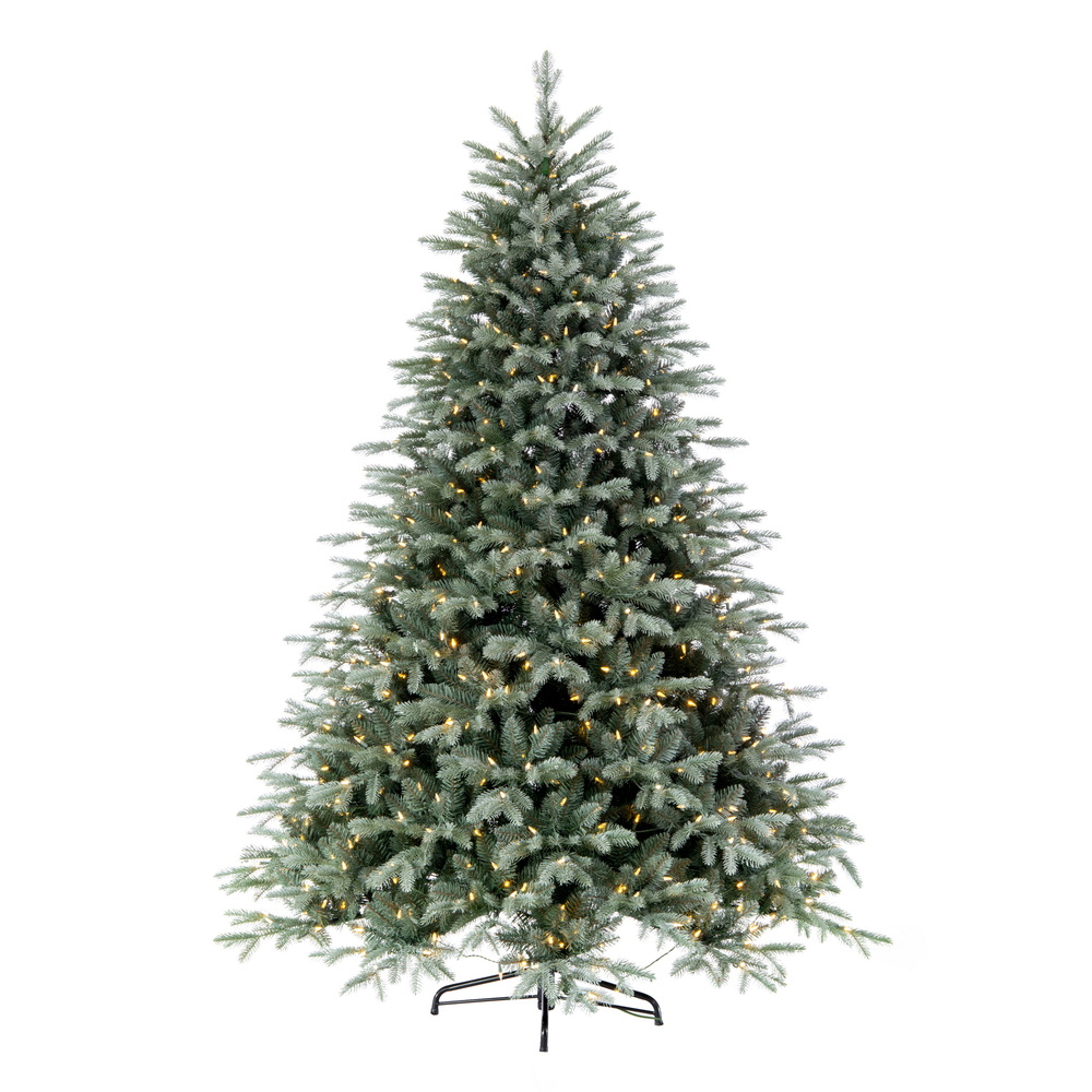 6.5 Foot Imperial Blue Spruce Artificial Christmas Tree 500 DuraLit Incandescent Clear Mini Lights