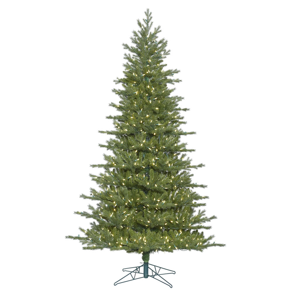 9 Foot Eastern Frasier Fir Artificial Christmas Tree 800 DuraLit LED M5 Italian Warm White Mini Lights
