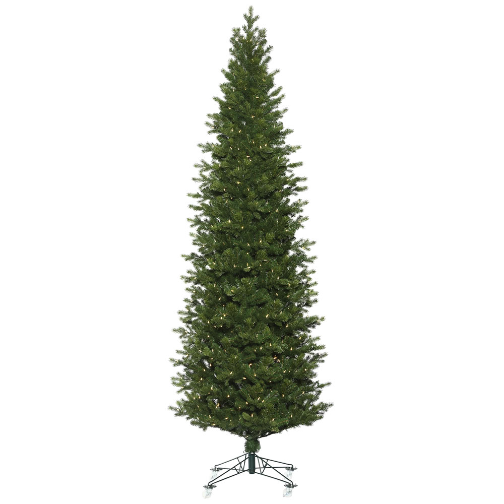 10 Foot Eagle Frasier Slim Artificial Christmas Tree 900 DuraLit LED Warm White Italian Mini Lights