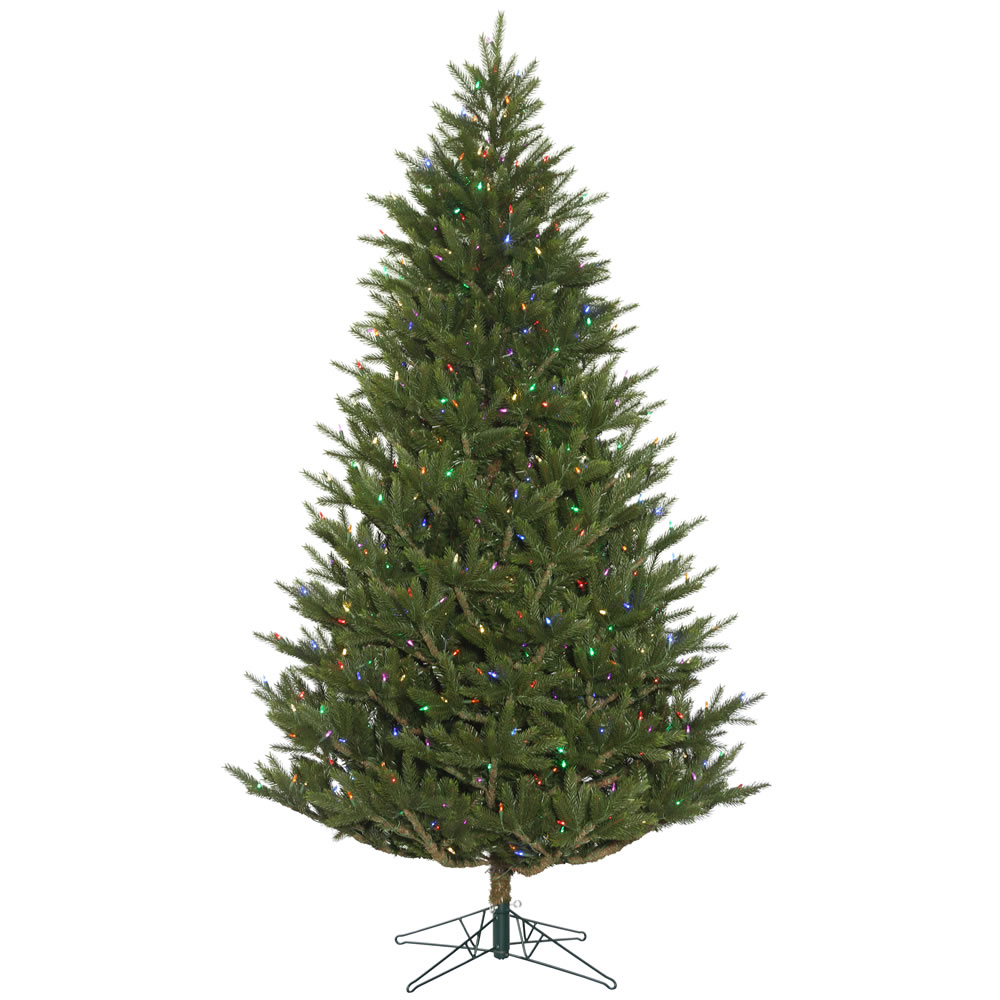 9 Foot Fresh Cut Frasier Artificial Christmas Tree 1250 DuraLit LED M5 Italian Multi Color Mini Lights