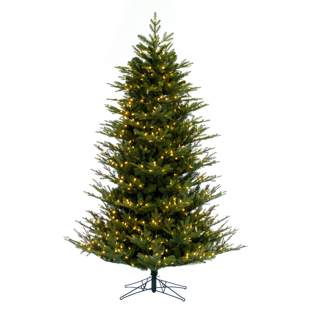 7.5 Foot North Shore Fraser Fir Artificial Christmas Tree DuraLit LED Warm White Mini Lights