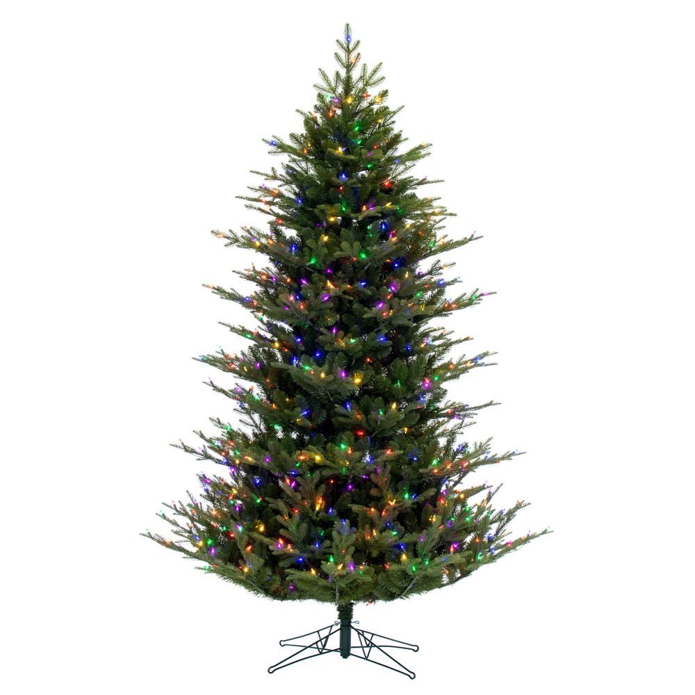 Christmastopia.com 12 North Shore Fraser Fir Artificial Christmas Tree 1900 DuraLit LED M5 Italian Multi-Colored Mini Lights