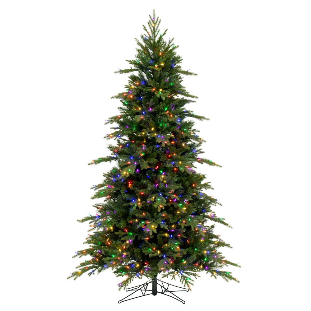 7.5 Foot Kingston Fraser Fir Artificial Christmas Tree DuraLit LED Multi-Colored Mini Lights
