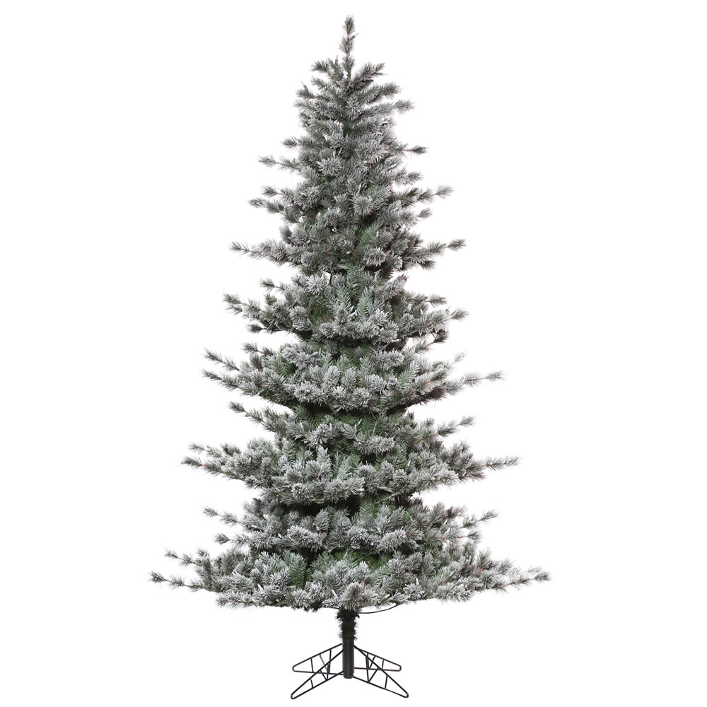 14 Foot Frosted Lacey Fir Artificial Christmas Tree Unlit