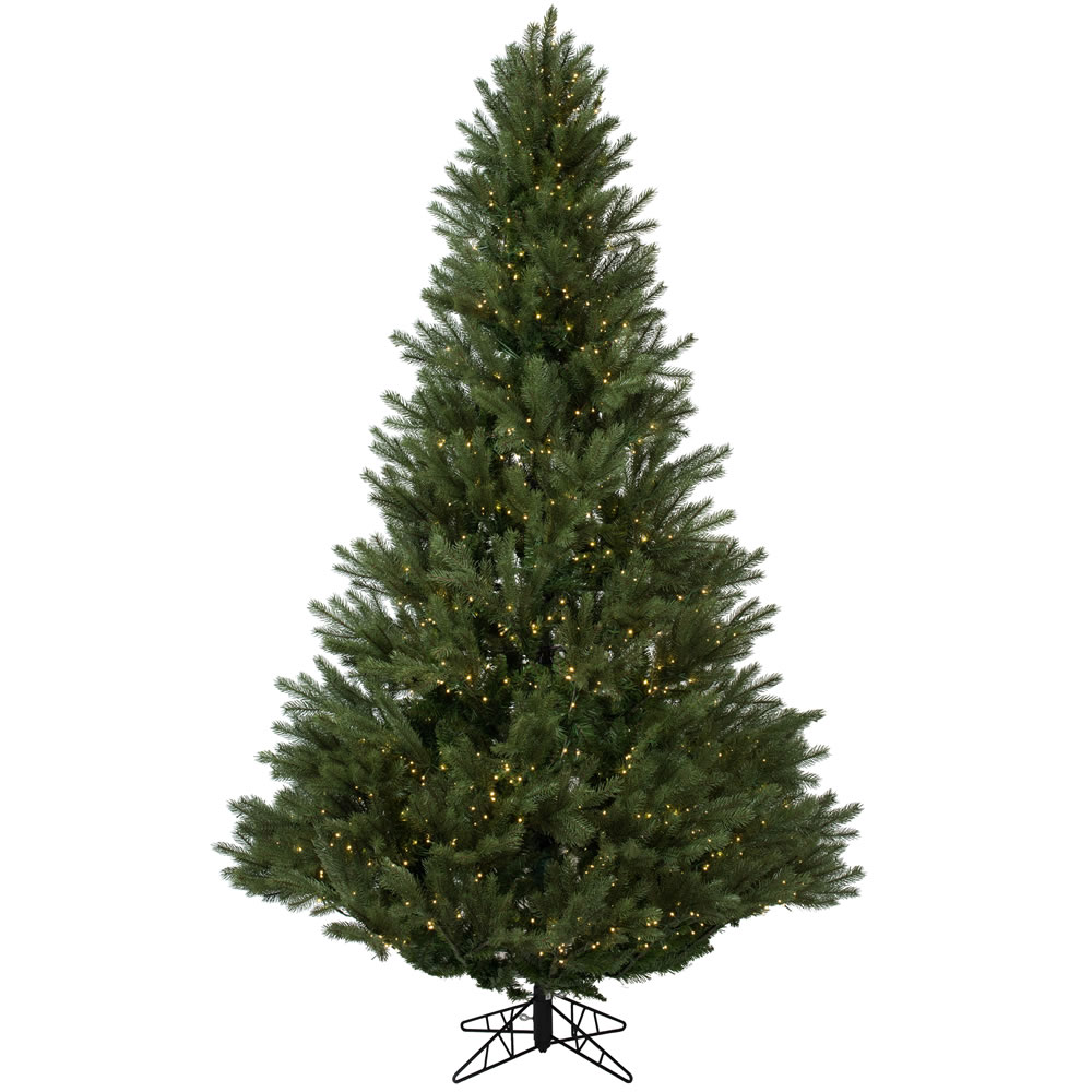9 Foot Balsam Spruce Artificial Christmas Tree 950 DuraLit Incandescent Clear Mini Lights