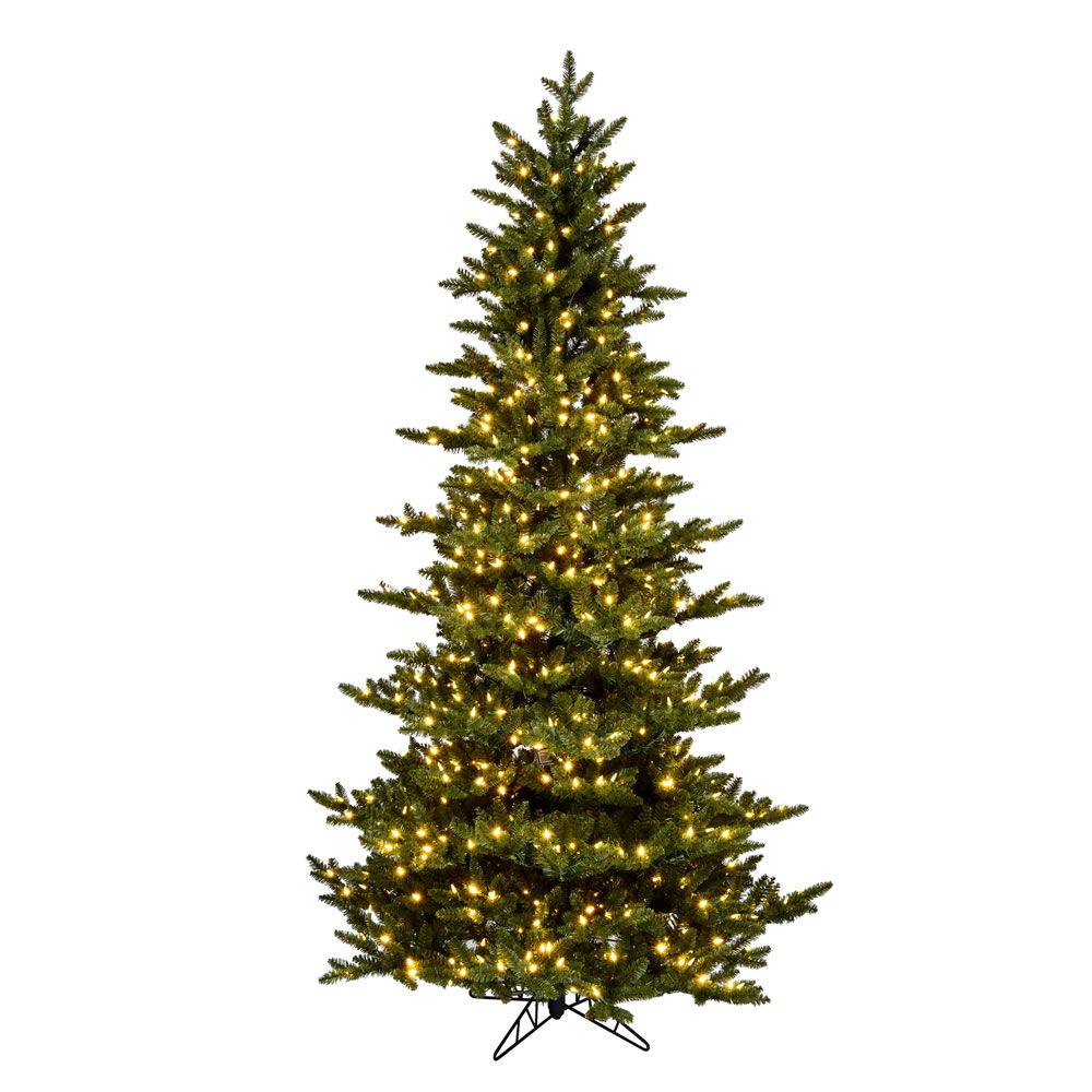 14 Foot North Fraser Fir Artificial Christmas Tree 2200 DuraLit LED M5 Italian Warm White Mini Lights