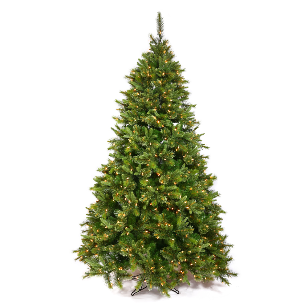 15 Foot Cashmere Pine Slim Artificial Commercial Christmas Tree 2650 LED M5 Italian Warm White Mini Lights