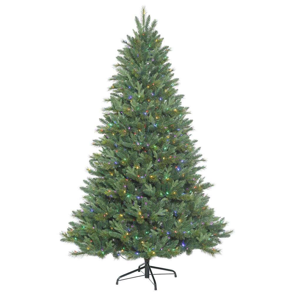9 Foot Dixon Mixed Pine Artificial Christmas Tree 1,000 DuraLit LED Multi Color Mini Light