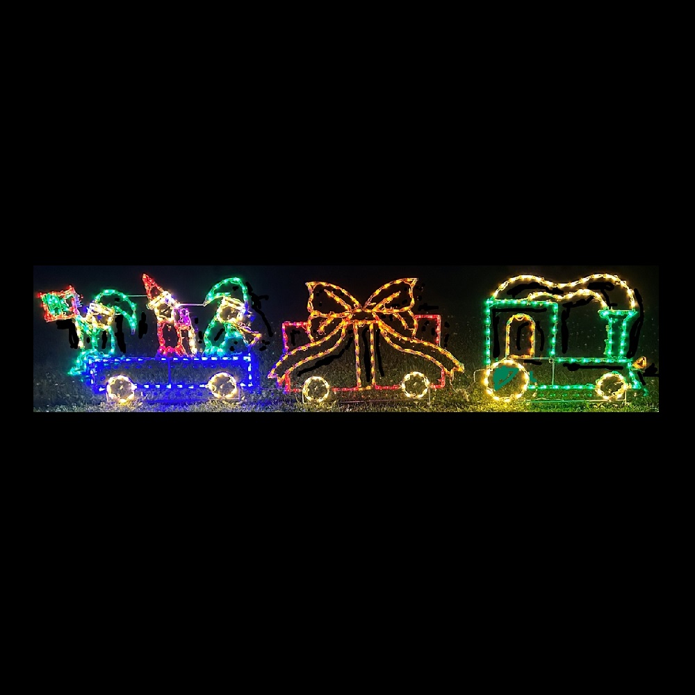 Express Gift Train LED Lighted Outdoor Christmas Decoration