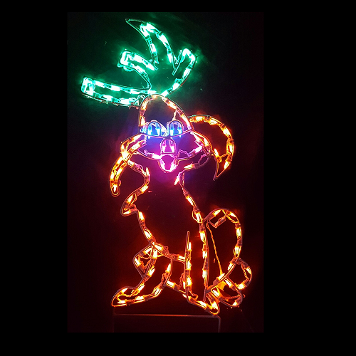Christmastopia.com - Puppy Dog with Antlers LED Lighted Outdoor Christmas Decoration
